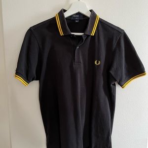 Fred perry polo black-yellow